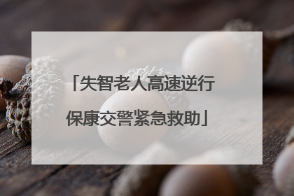 失智老人高速逆行 保康交警紧急救助